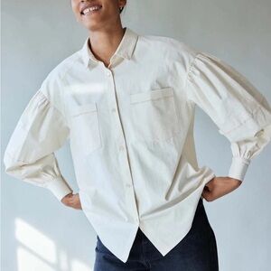 Caron Callahan Delaney Shirt in Natural Selvedge.